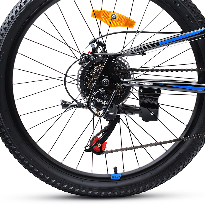 Велосипед 24" Rocket Azkar, цвет черный/синий, размер 15"