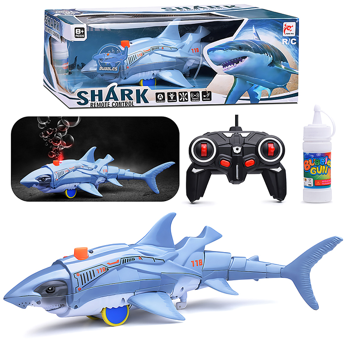 Акула FN618-1 "Bubbles shark"р/у, 27 MHz, в коробке
