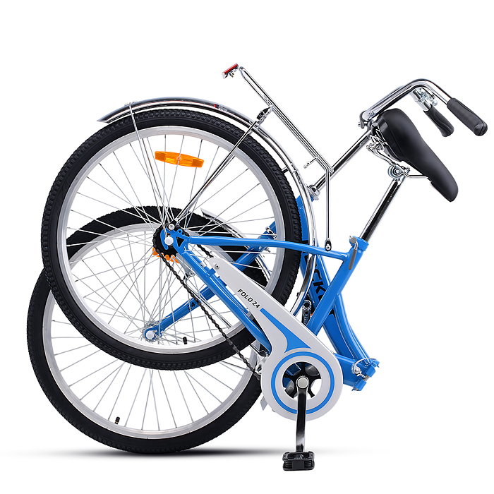 Фото к товару Велосипед 24" Rocket City Fold 24, цвет синий, размер 16" Велосипед 24" Rocket City Fold 24, цвет синий, размер 16"