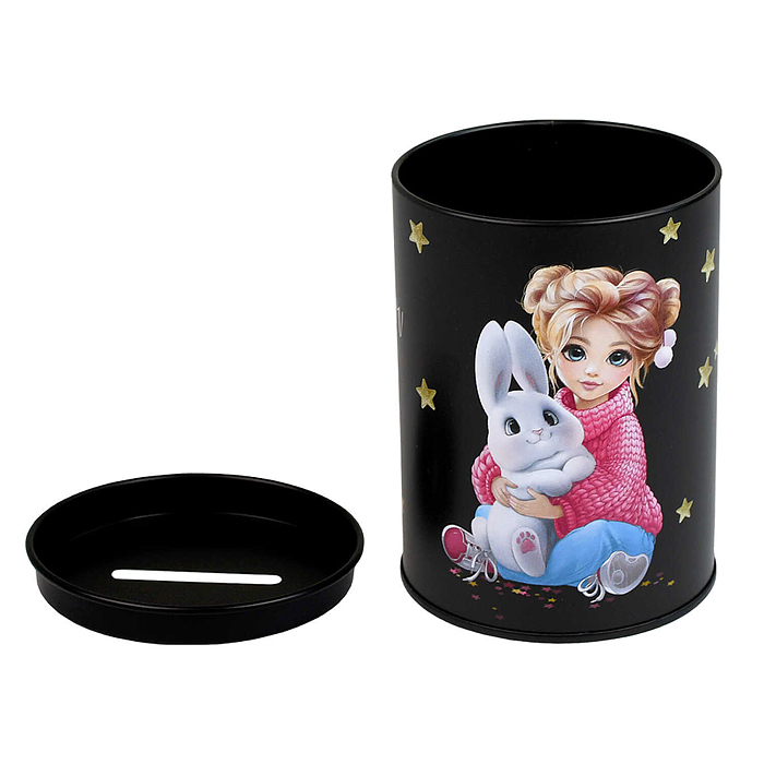 Фото к товару Копилка-подставка для канцелярских принадлежностей "Девочка и зайка" цвет черный Копилка-подставка для канцелярских принадлежностей "Девочка и зайка" цвет черный