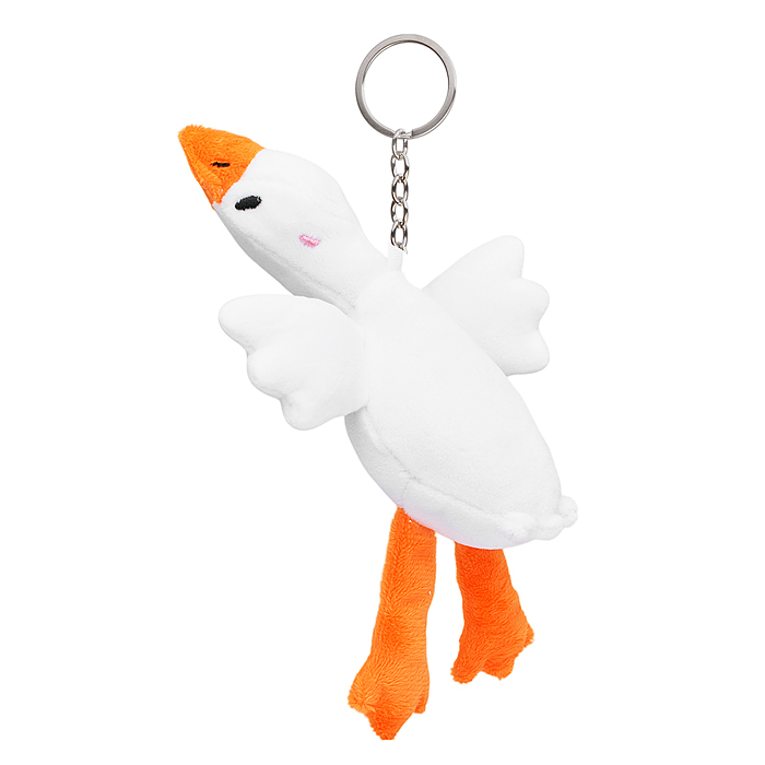 Мягкая игрушка-брелок М1348 "Гусь" 16 см.