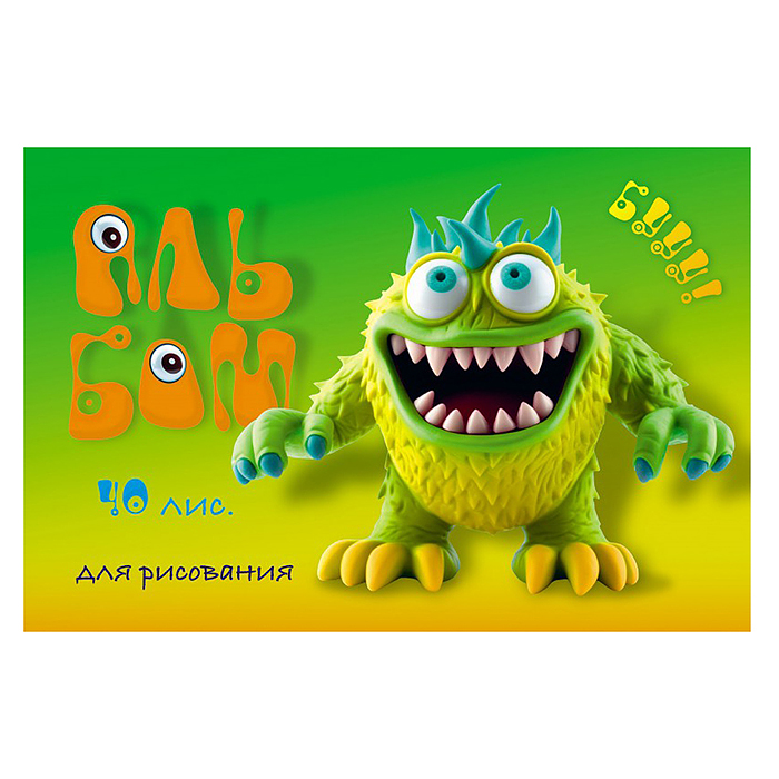Альбом для рисования 20л. "БУУУ! " А4 скрепка S 
