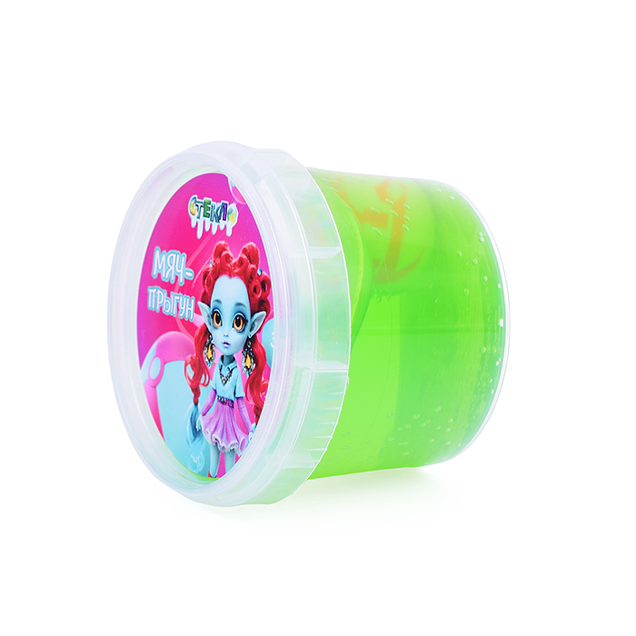 Слайм "Стекло" 90 гр Зеленый Мяч-Прыгун