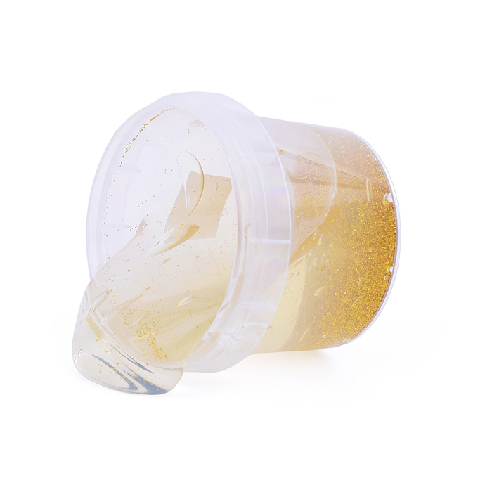 Слайм "Стекло" с золотыми блестками, 90 гр