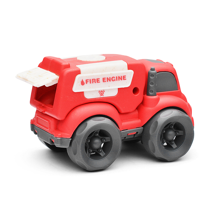Пожарная эко-машинка 10 см, красная   
