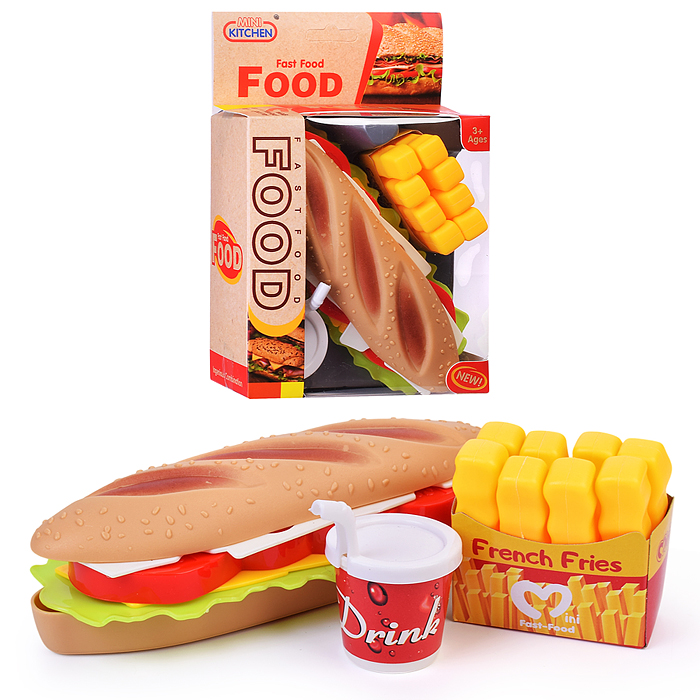 Игровой набор продуктов 623-523 "Fast Food" в коробке