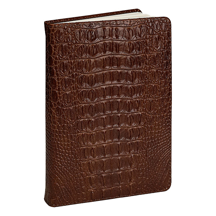 Ежедневник недатированный A5, 136л. "Croco Style" коричневый