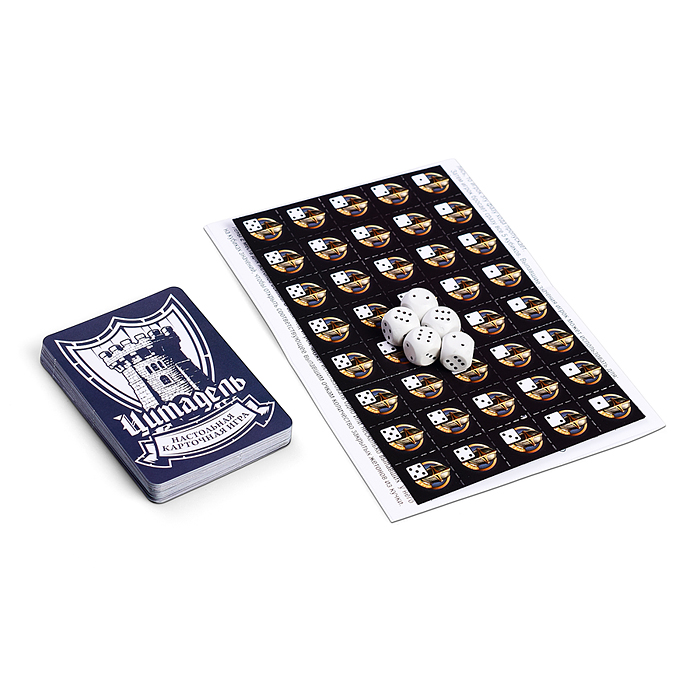 Карточная игра с 5 кубиками "Цитадель"