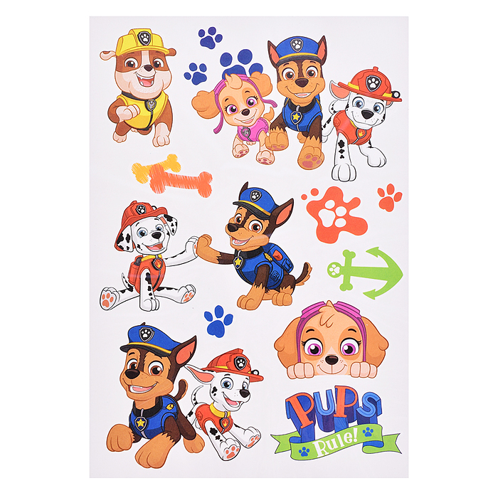 Тату в конверте, 2 листа "Веселые щенки"