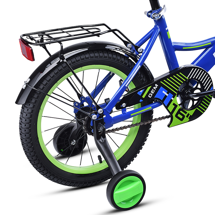 Велосипед 16" Rocket Gem, цвет синий/зеленый