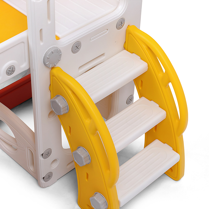 Фото к товару Комплект детский UT0140 "Космический стиль" (горка и качель) цвет красный. Комплект детский UT0140 "Космический стиль" (горка и качель) цвет красный.