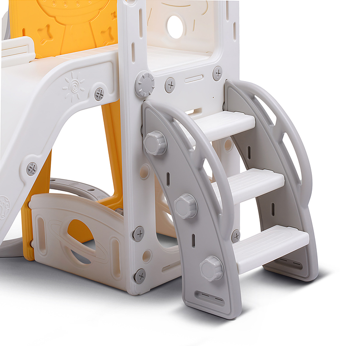 Комплект детский UT0140 "Космический стиль" (горка и качель) цвет желтый.