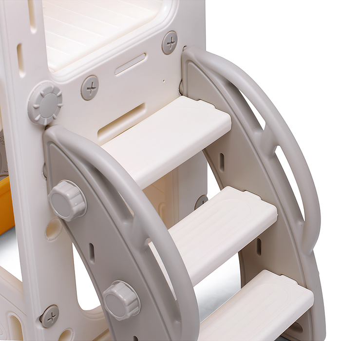 Комплект детский UT0140 "Космический стиль" (горка и качель) цвет желтый.