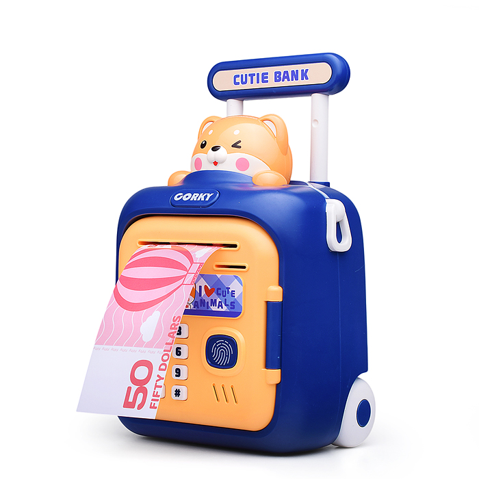 Копилка 33825 "Чемодан" с мишкой, в коробке