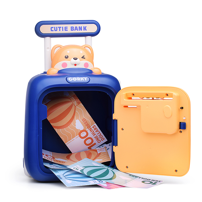 Копилка 33825 "Чемодан" с мишкой, в коробке