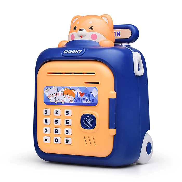 Копилка 33825 "Чемодан" с мишкой, в коробке