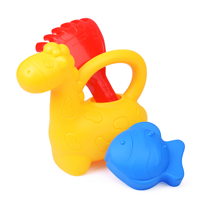 Фото к товару Песочный набор 8295-85A "Жирафик" (лейка, грабельки, формочка) в сетке Песочный набор 8295-85A "Жирафик" (лейка, грабельки, формочка) в сетке