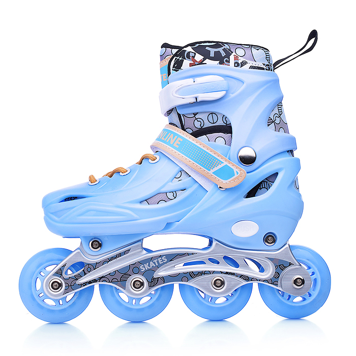 Фото к товару Ролики детские U011004Y (размер M) светло-голубой, в сумке Ролики детские U011004Y (размер M) светло-голубой, в сумке