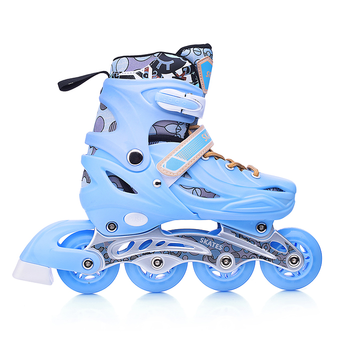 Фото к товару Ролики детские U011004Y (размер M) светло-голубой, в сумке Ролики детские U011004Y (размер M) светло-голубой, в сумке