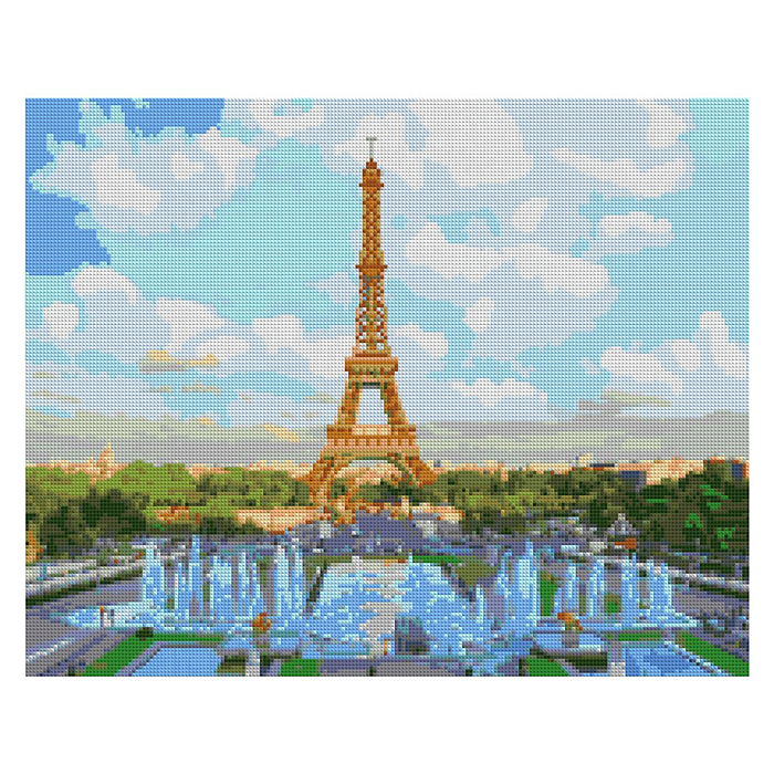 Алмазная мозаика 40*50 см (полное заполнение) "Эйфелева башня"