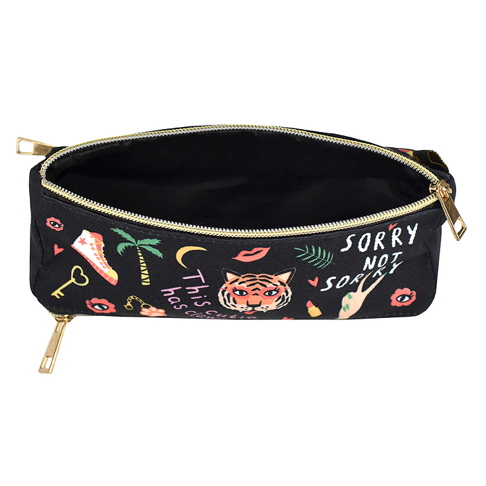 Фото к товару Пенал школьный "Яркие фразы" без наполнения, 20.5x7.5x7.5 см, хлопковая ткань Пенал школьный "Яркие фразы" без наполнения, 20.5x7.5x7.5 см, хлопковая ткань