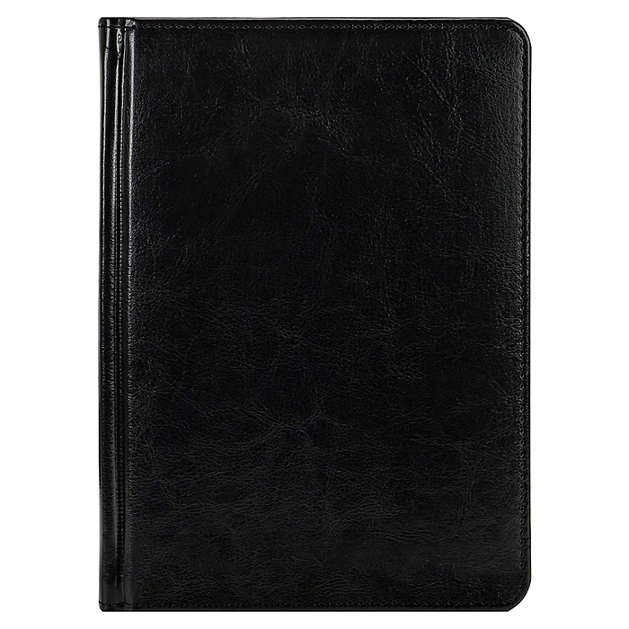 Ежедневник А5, 160л. недатир. "TOUCH SKIN - DEEP BLACK" черный