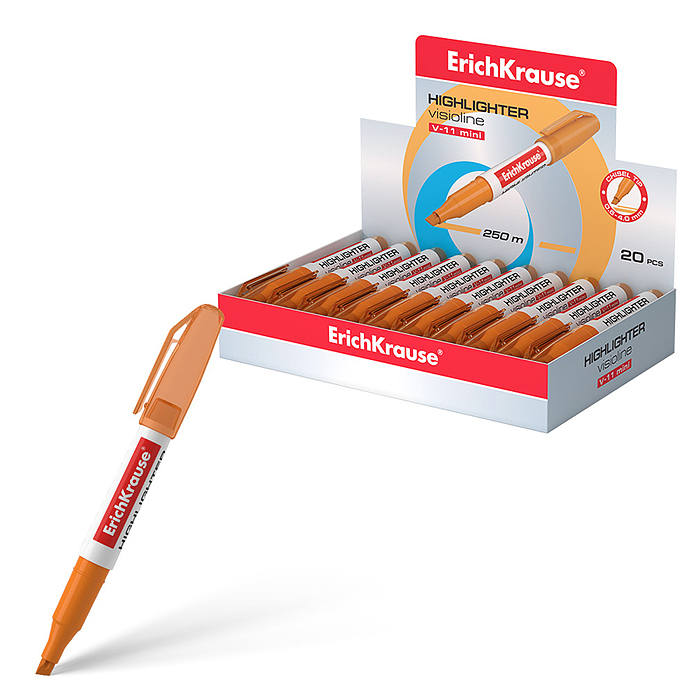 Текстмаркер Visioline V-11 Mini Neon, цвет чернил оранжевый