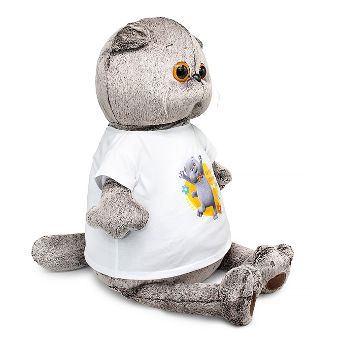 Кот Басик в футболке с принтом "Мультсериал"