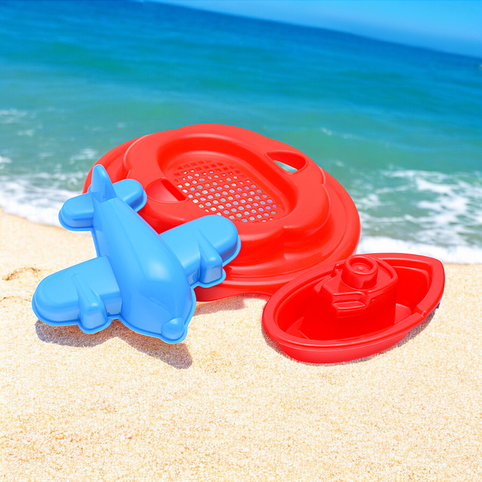 Фото к товару Набор Disney «Микки и Весёлые гонки» №12: ведро с наклейкой, ситечко "Солнышко", лопатка №5, грабель Набор Disney «Микки и Весёлые гонки» №12: ведро с наклейкой, ситечко "Солнышко", лопатка №5, грабель