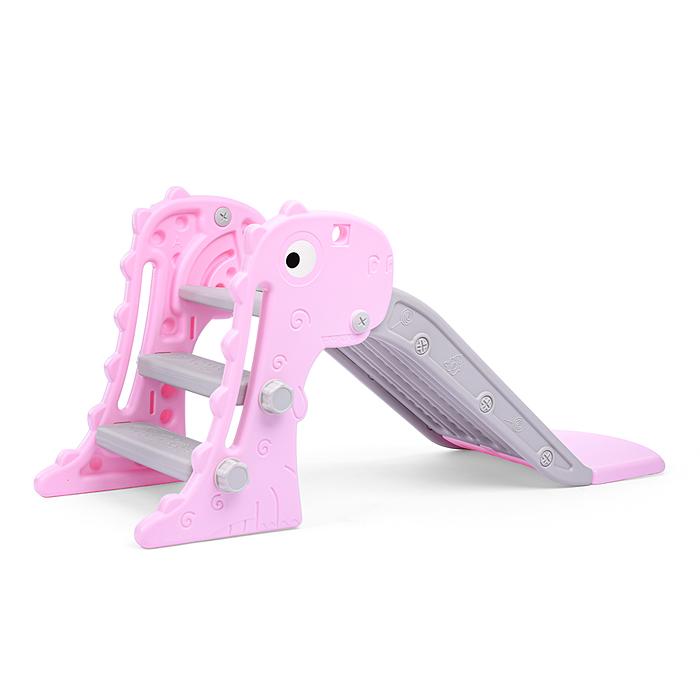 Горка детская UT0107 "Динозаврик" (цвет розовый)