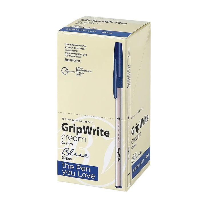 Ручка "GripWrite Cream" шариковая 0.7 мм, синяя
