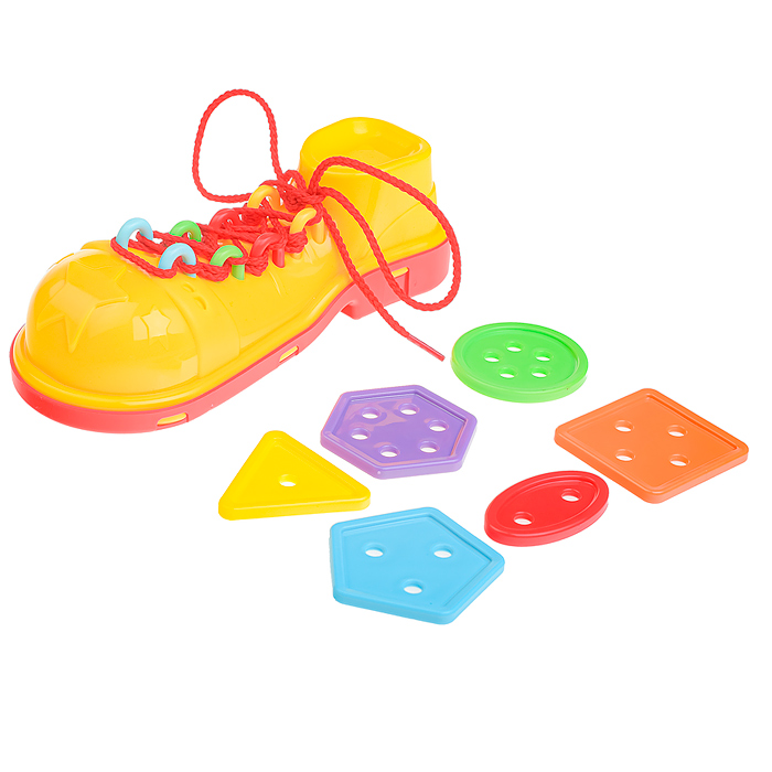 Развивающий набор "Желтый ботинок с пуговками" 