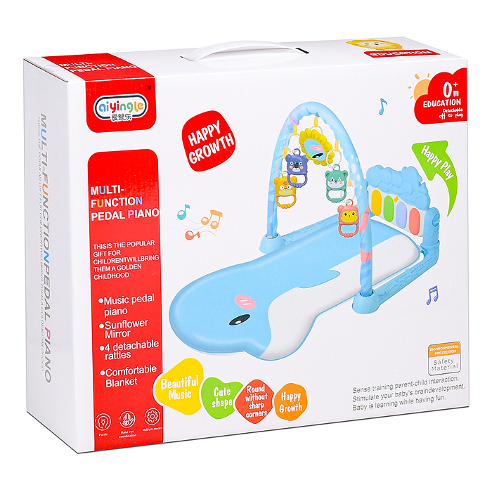 Фото к товару Коврик развивающий 368-70H "Динозаврик" с пианино, в коробке Коврик развивающий 368-70H "Динозаврик" с пианино, в коробке