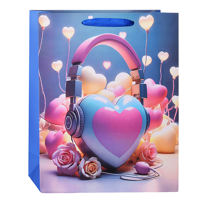 Пакет подарочный 00-6296 "Праздничное настроение" 26*32*10,5 см.