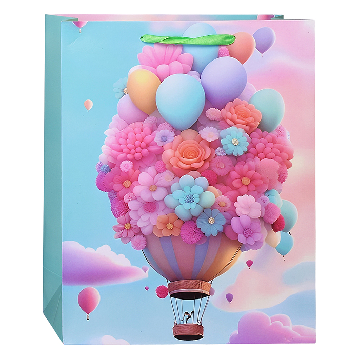 Пакет подарочный 00-6296 "Праздничное настроение" 26*32*10,5 см.