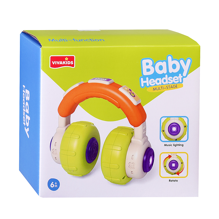 Игрушка развивающая 6671 "Наушники" на батарейках, в коробке
