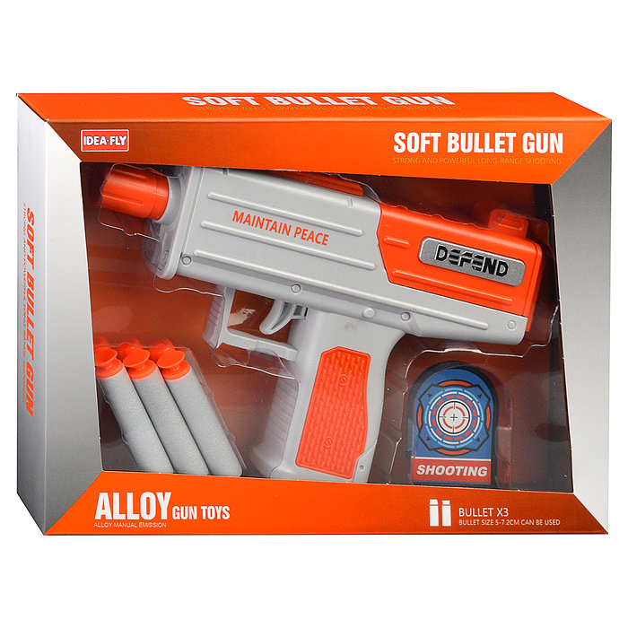 Пистолет XL91884A "Выстрел" с мягкими пулями, в коробке