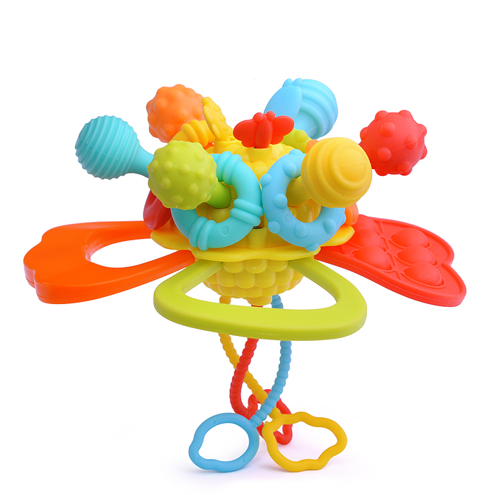 Развивающая игрушка-грызунок Y0089-1 цвет желтый, в коробке