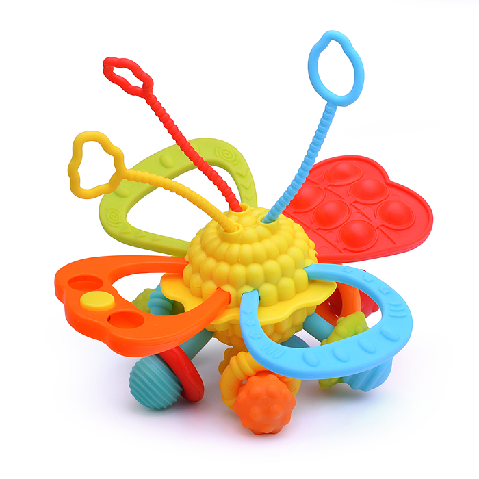 Развивающая игрушка-грызунок Y0089-1 цвет желтый, в коробке