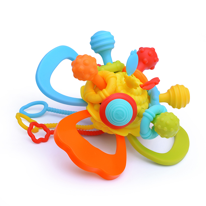 Развивающая игрушка-грызунок Y0089-1 цвет желтый, в коробке