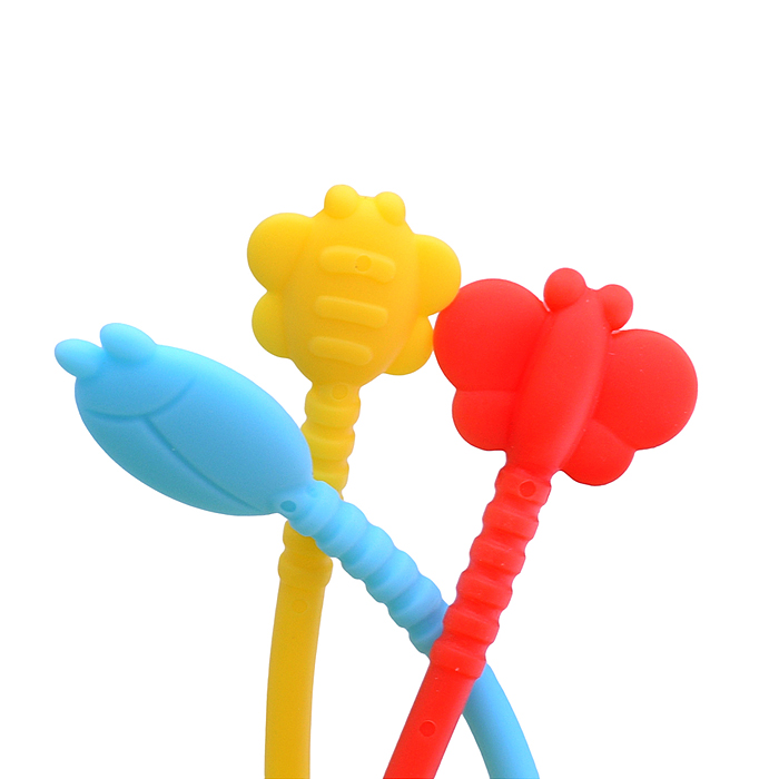 Развивающая игрушка-грызунок Y0089-2 цвет голубой, в коробке