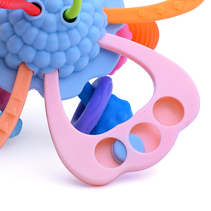 Развивающая игрушка-грызунок Y0089-2 цвет голубой, в коробке