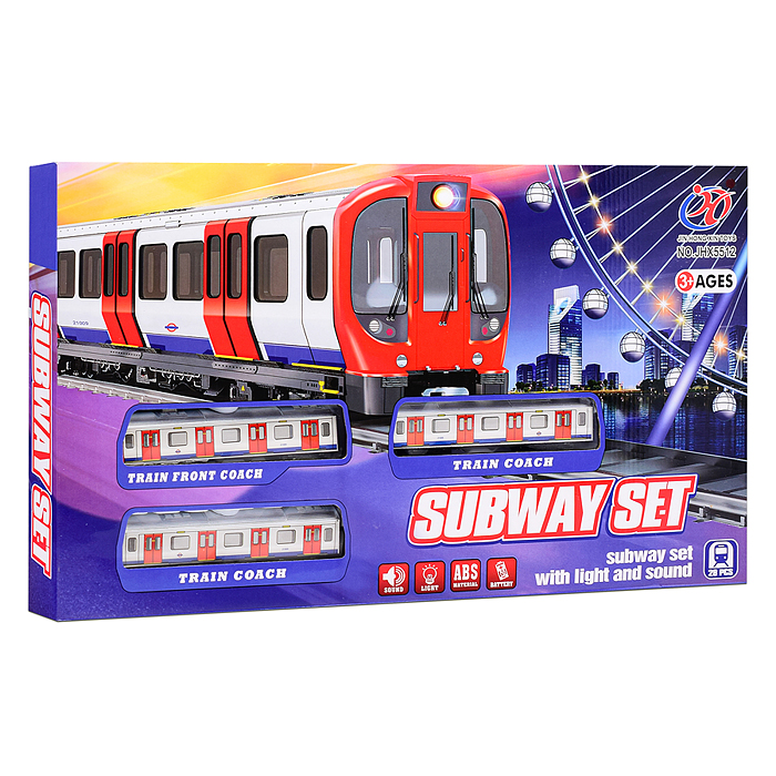 Железная дорога JHX5512 "Subway set" в коробке