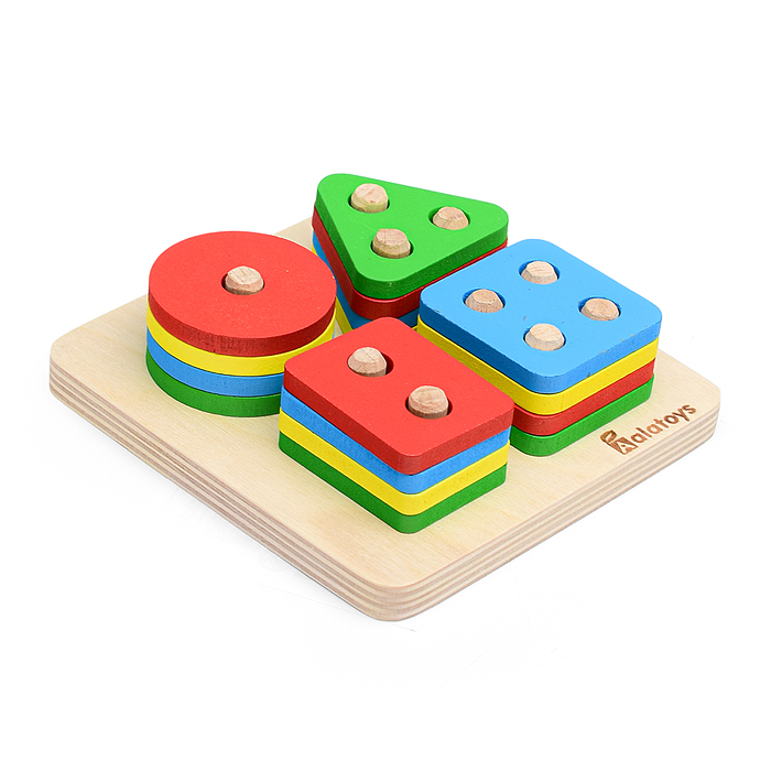 Фото к товару Сортер-пирамидка деревянный Сортер-пирамидка деревянный