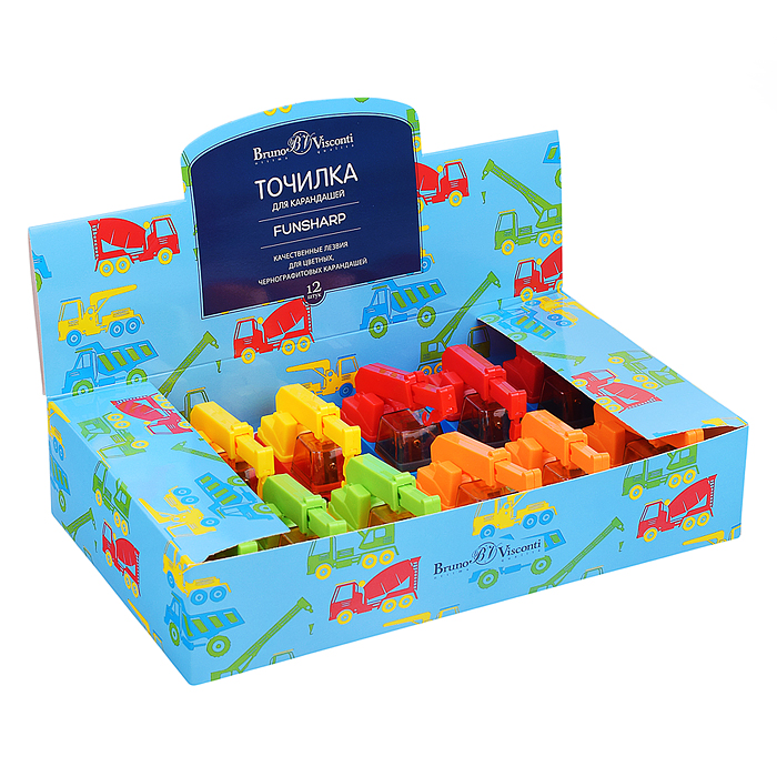 Точилка с контейнером, 1 отверстие "Funsharp. Подъемный кран"