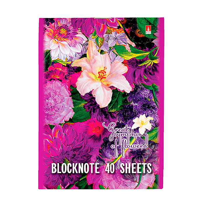 Фото к товару Блокнот А5 40 л. "Цветы NEW" 3 вида Блокнот А5 40 л. "Цветы NEW" 3 вида