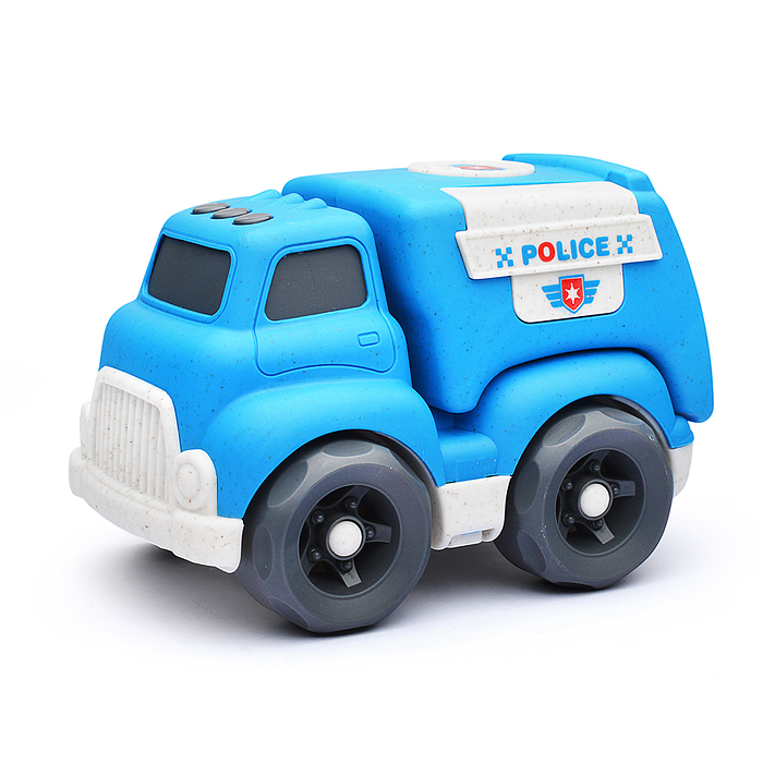 Эко-машинка 18 см, Полиция, синяя  