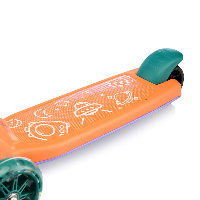 Самокат U062830Y 3-х кол., колеса световые PU, оранжевый