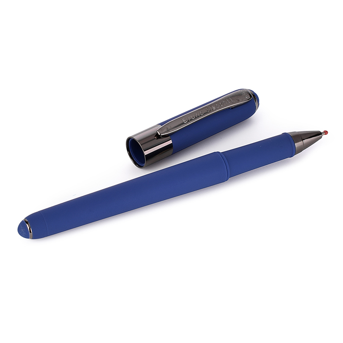 Ручка в футляре "MONACO" шариковая 0.5мм, синяя (синий корпус, голубая коробка)
