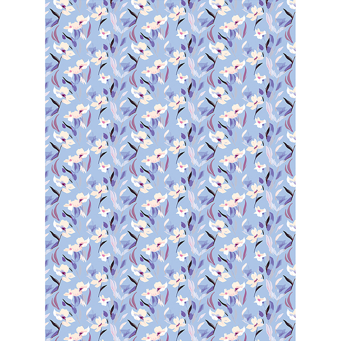 Упаковочная бумага "Floral mood", глянц. 70*100см, 80 г/м2, ассорти, 5 дизайнов